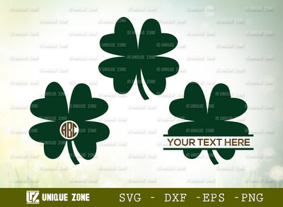 Shamrock Leaf SVG Cut File, Leaf Svg, Shamrock Svg, Clover Svg, Trefoil Svg, Four Leaf Svg, Shamrock Leaf Silhouette, SVG Unique Zone 