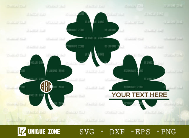 Shamrock Leaf SVG Cut File, Leaf Svg, Shamrock Svg, Clover Svg, Trefoil Svg, Four Leaf Svg, Shamrock Leaf Silhouette, SVG Unique Zone 