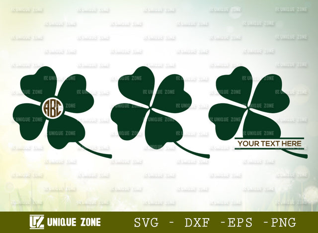 Shamrock Leaf SVG Cut File, Leaf Svg, Shamrock Svg, Clover Svg, Trefoil Svg, Four Leaf Svg, Shamrock Leaf Silhouette, SVG Unique Zone 