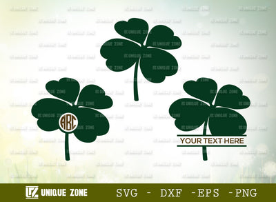 Shamrock Leaf SVG Cut File, Leaf Svg, Shamrock Svg, Clover Svg, Trefoil Svg, Four Leaf Svg, Shamrock Leaf Silhouette, SVG Unique Zone 