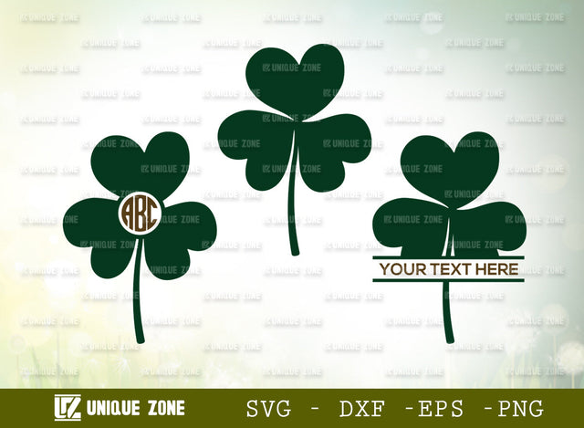 Shamrock Leaf SVG Cut File, Leaf Svg, Shamrock Svg, Clover Svg, Trefoil Svg, Four Leaf Svg, Shamrock Leaf Silhouette, SVG Unique Zone 