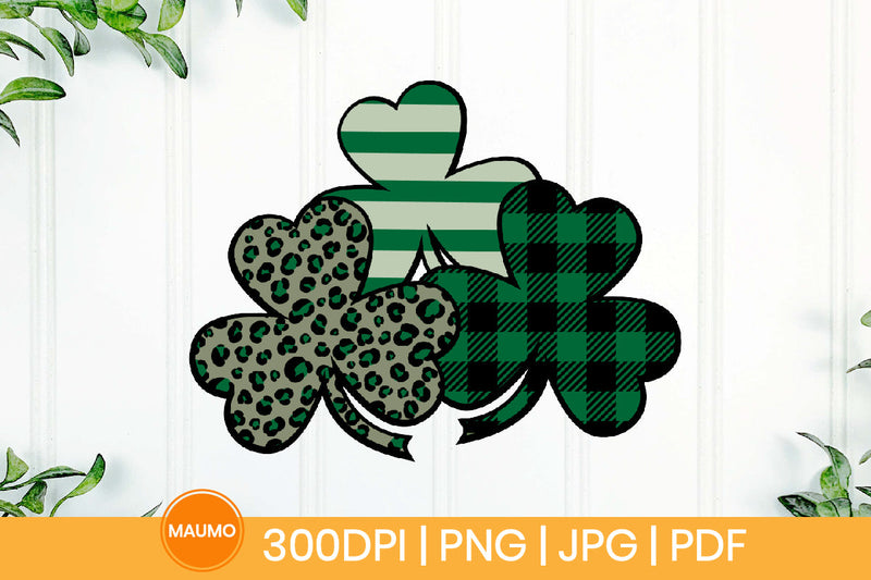 Shamrock leaves, St Patrick's day sublimation SVG Maumo Designs 