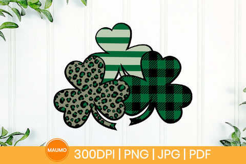 Shamrock leaves, St Patrick's day sublimation SVG Maumo Designs 