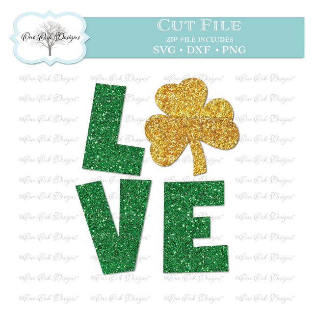Shamrock Love SVG One Oak Designs 