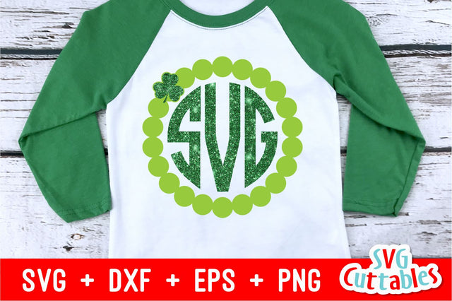 Shamrock Monogram Frame SVG Svg Cuttables 