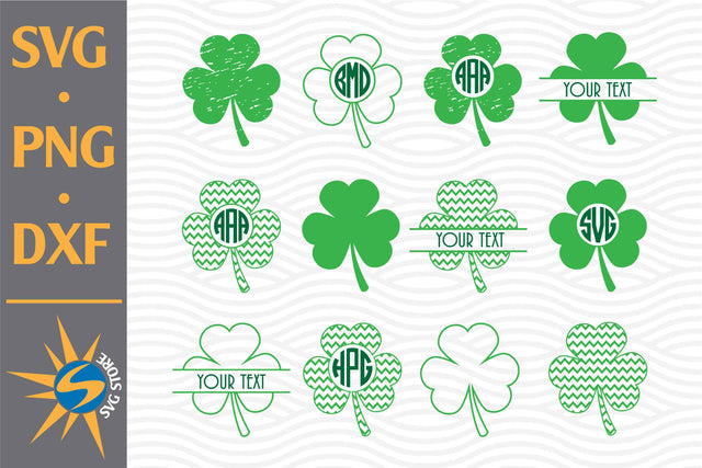 Shamrock Monogram SVG, PNG, DXF Digital Files Include SVG SVGStoreShop 