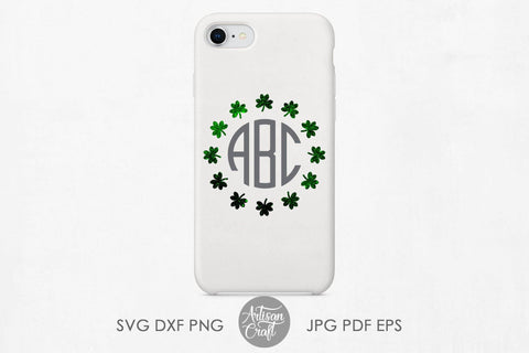 Shamrock monogram SVG, St Patrick's day SVG Artisan Craft SVG 
