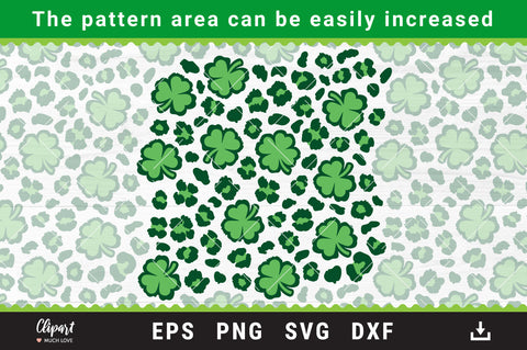 Shamrock pattern SVG Leopard print SVG, DXF, PNG SVG ClipartMuchLove 