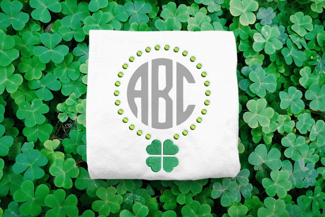 Shamrock St. Patrick's Day Monogram Frame Embroidery Embroidery/Applique DESIGNS Designed by Geeks 