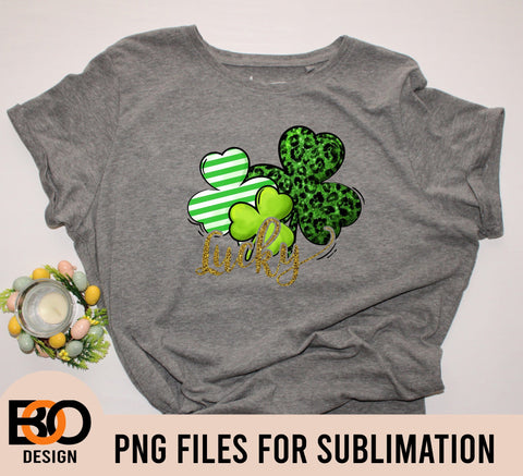 Shamrock St Patricks Day Sublimation Design Download, Shamrock St Patricks Day PNG, Clover, Leopard Plaid Shamrock, Lucky PNG, Irish PNG Sublimation BOO-design 
