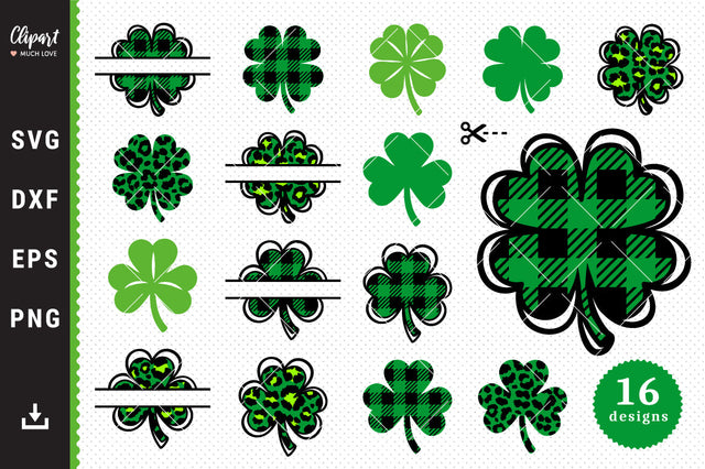 Shamrock svg, St. Patrick’s Day SVG, Clover Cuttable Design SVG ClipartMuchLove 