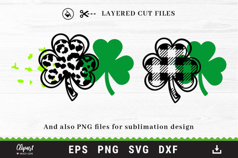 Shamrock svg, St. Patrick’s Day SVG, Clover Cuttable Design SVG ClipartMuchLove 