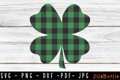 Shamrock SVG, St. Patrick's Day SVG, Irish svg, Clover svg, Saint Patrick's Day, Lucky svg, Buffalo Plaid Svg SVG SilaBerlin 