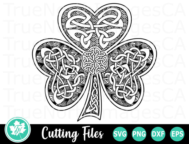 Shamrock SVG | St Patricks Day SVG | Zentangle SVG SVG TrueNorthImagesCA 