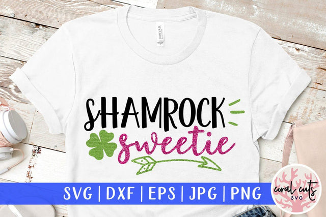 Shamrock Sweetie - St Patricks Day SVG EPS DXF SVG CoralCutsSVG 