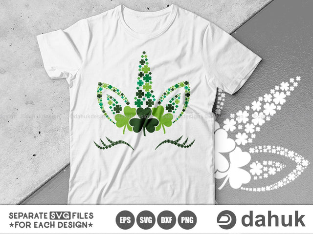 Shamrock unicorn svg, St. Patrick's Day svg, Saint patrick's Day svg, Unicorn svg, Shamrock svg SVG dahukdesign 