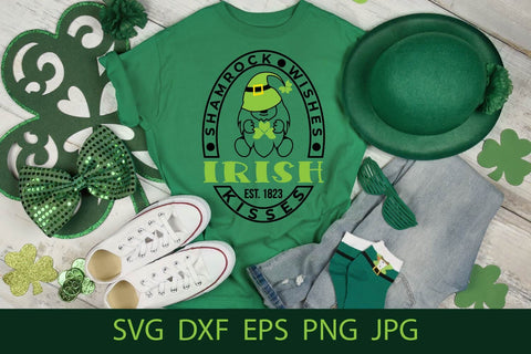 Shamrock Wishes Irish Kisses SVG Free For Commercial Use SVG Sintegra 