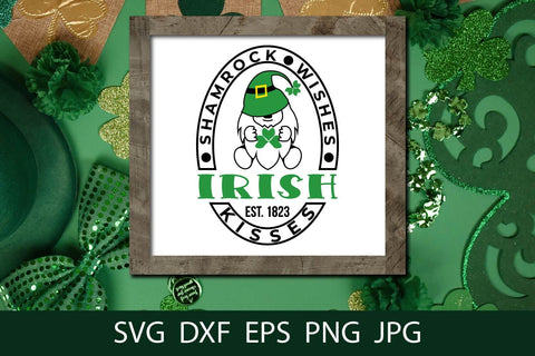 Shamrock Wishes Irish Kisses SVG Free For Commercial Use SVG Sintegra 