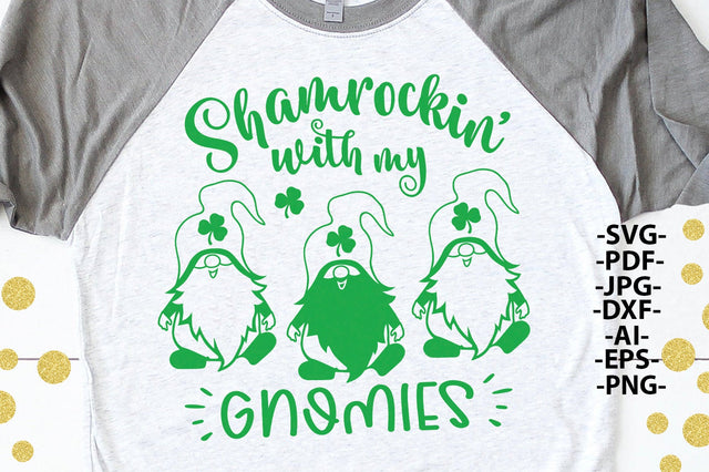 Shamrockin With My Gnomies Svg,St. Patrick's Day Svg, Cute Gnome Svg, Gnome Patricks Svg, Shamrock Svg, Irish Svg, Gnome Sublimation SVG 1uniqueminute 