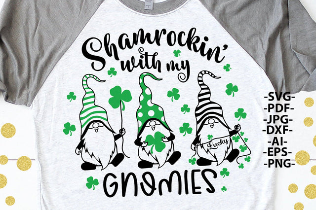 Shamrockin With My Gnomies Svg,St. Patrick's Day Svg, Cute Gnome Svg, Gnome Patricks Svg, Shamrock Svg, Irish Svg, Gnome Sublimation SVG 1uniqueminute 