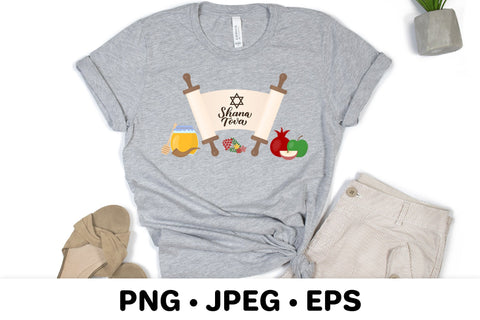 Shana Tova sublimation design. Jewish holiday Rosh Hashanah Sublimation LaBelezoka 