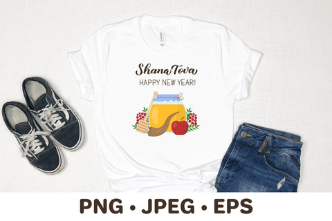 Shana Tova sublimation design. Jewish New Year Rosh Hashanah Sublimation LaBelezoka 