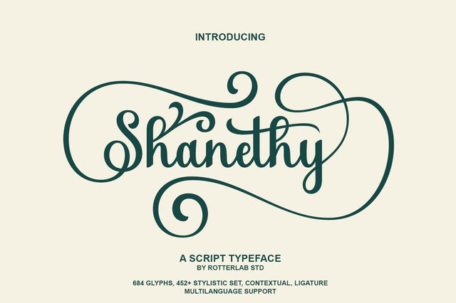 Shanethy Script Font Rotterlab studio 