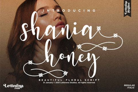 shania honey Font Letterena Studios 