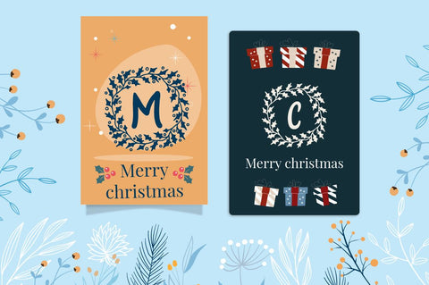 Shanty Christmas Monogram Font Attype studio 