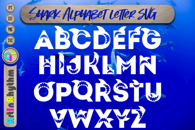 Shark Alphabet letter svg bundle SVG Artinrhythm shop 