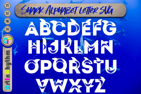 Shark Alphabet letter svg bundle SVG Artinrhythm shop 