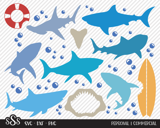 Shark Bundle | Outdoor SVG SVG Texas Southern Cuts 