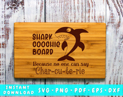 Shark Coochie Board Because No One Can Say Charcuterie SVG SVG HappyDesignStudio 