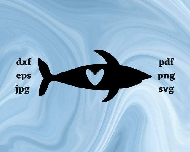 Shark Heart SVG Cut File SVG Northern Light SVG 