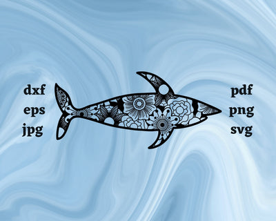 Shark Mandala SVG Cut File SVG Northern Light SVG 