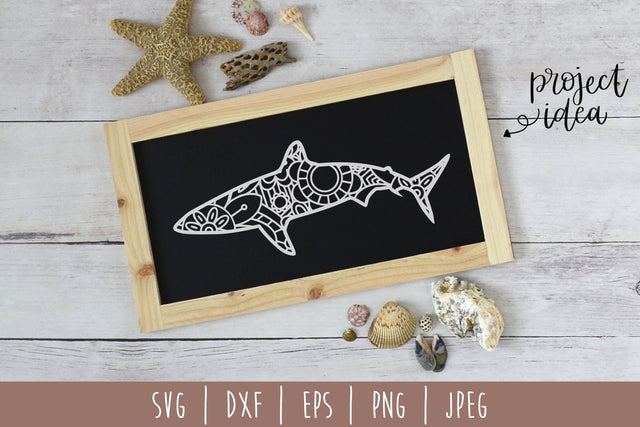 Shark Mandala Zentangle SVG SavoringSurprises 