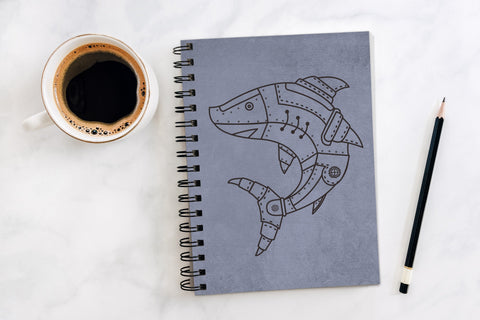 Shark Steampunk style SVG T-shirt Design SVG Aisyah 