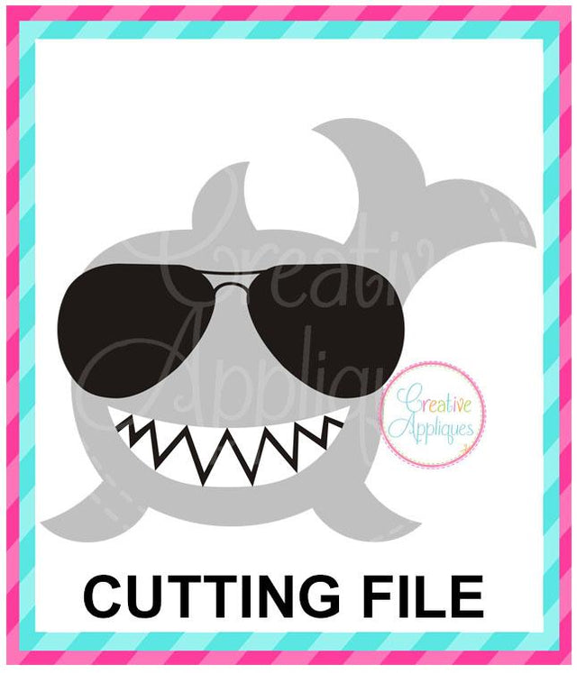 Shark Sunglasses Cut File Creative Appliques 