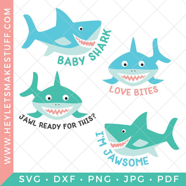 Shark SVG Bundle SVG Hey Let's Make Stuff