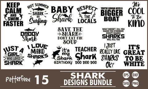 Shark SVG Designs Bundle SVG PatternFeed8 