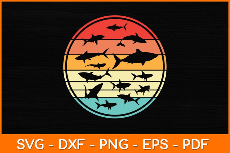 Shark Vintage Retro Svg Design SVG artprintfile 