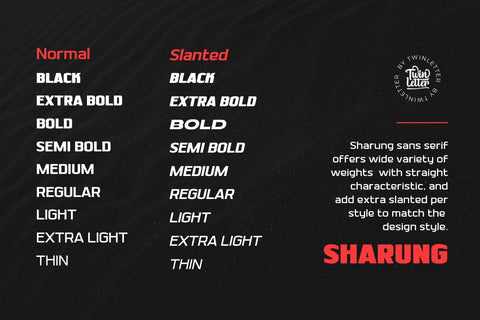 Sharung Font twinletter 