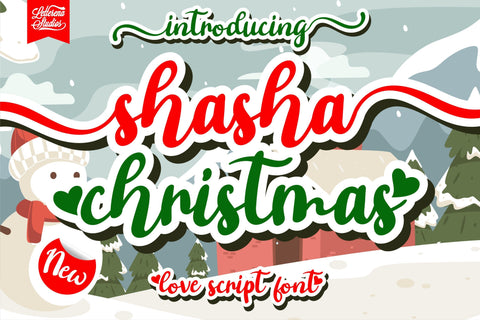 Shasha Christmas Font Letterena Studios 
