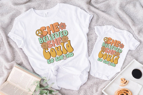 She Believed She Could Retro Sublimation Design Sublimation Creativeart88 