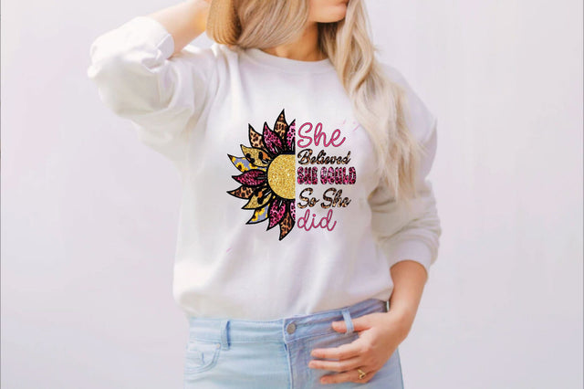 she believed she could so she did Sublimation SVGArt 