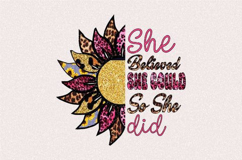 she believed she could so she did Sublimation SVGArt 
