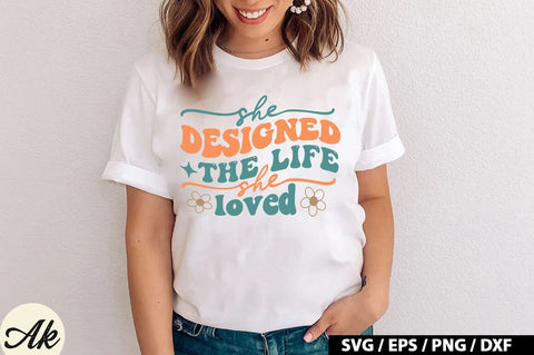 She designed the life she loved Retro SVG SVG akazaddesign 