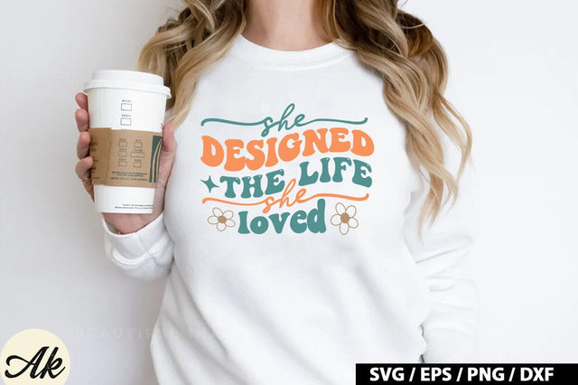 She designed the life she loved Retro SVG SVG akazaddesign 