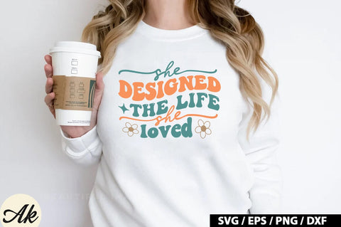 She designed the life she loved Retro SVG SVG akazaddesign 