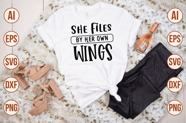 She Files by Her Own Wings SVG SVG nirmal108roy 